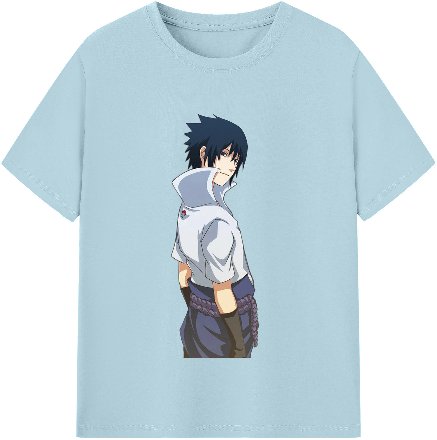 （画像用） NARUTO -ナルト- うちは サスケ Uchiha Sasuke 綿100％半袖Tシャツ（フロントプリント）